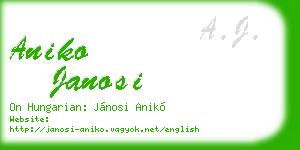 aniko janosi business card